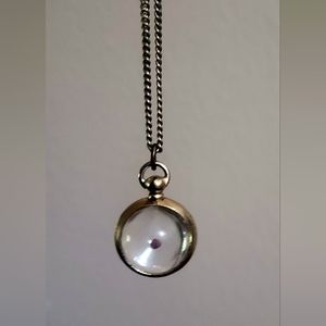 "Faith of a Mustard Seed" vintage gold tone necklace